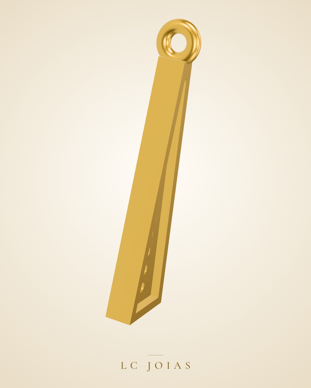 Brinco 6233br cima em ouro