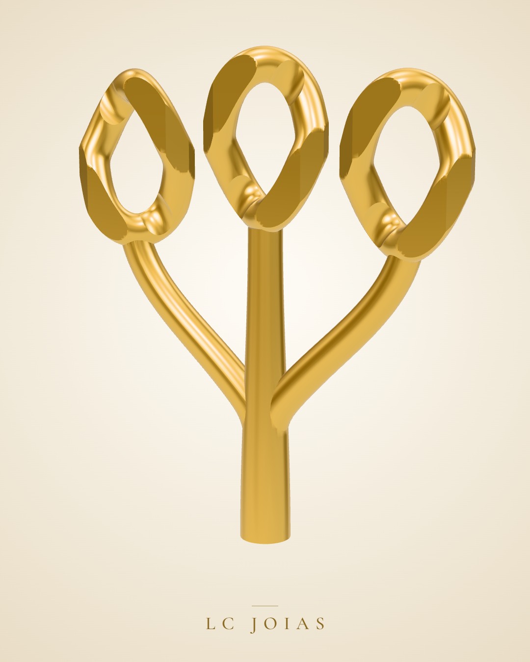 Colar 21 corrente em ouro