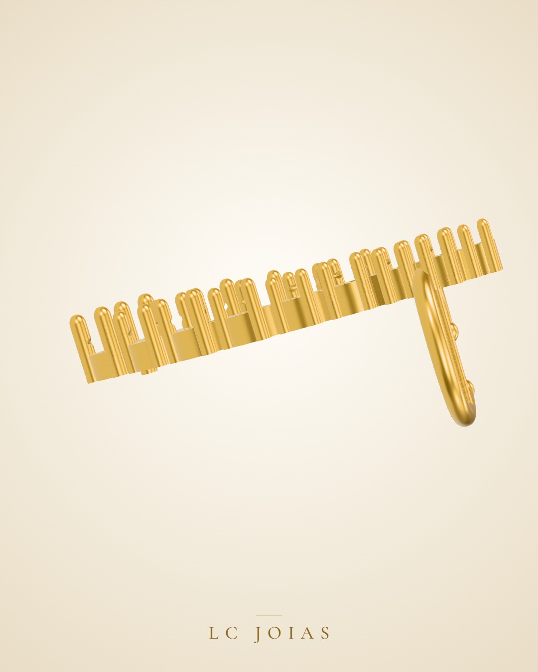 Brinco 1729 br espelhar em ouro