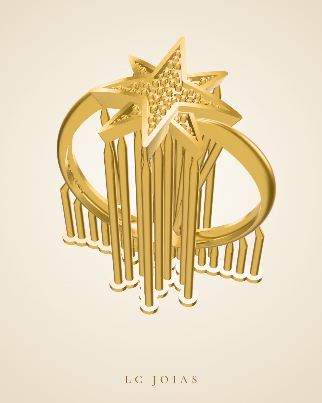 Anel 813an em ouro