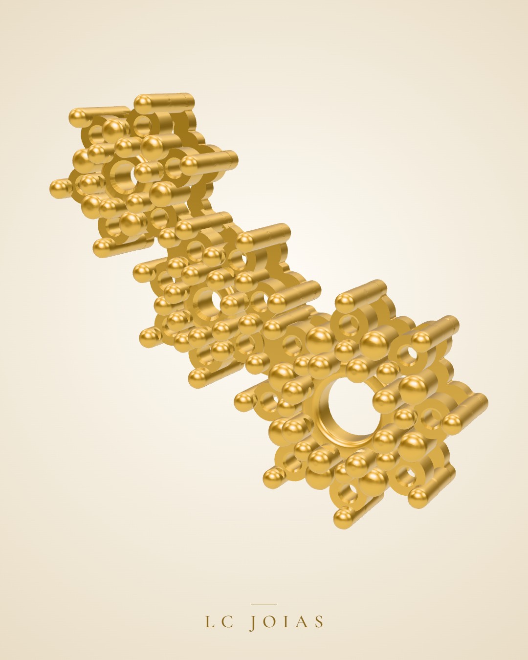 Brinco 7927 br espelhar em ouro