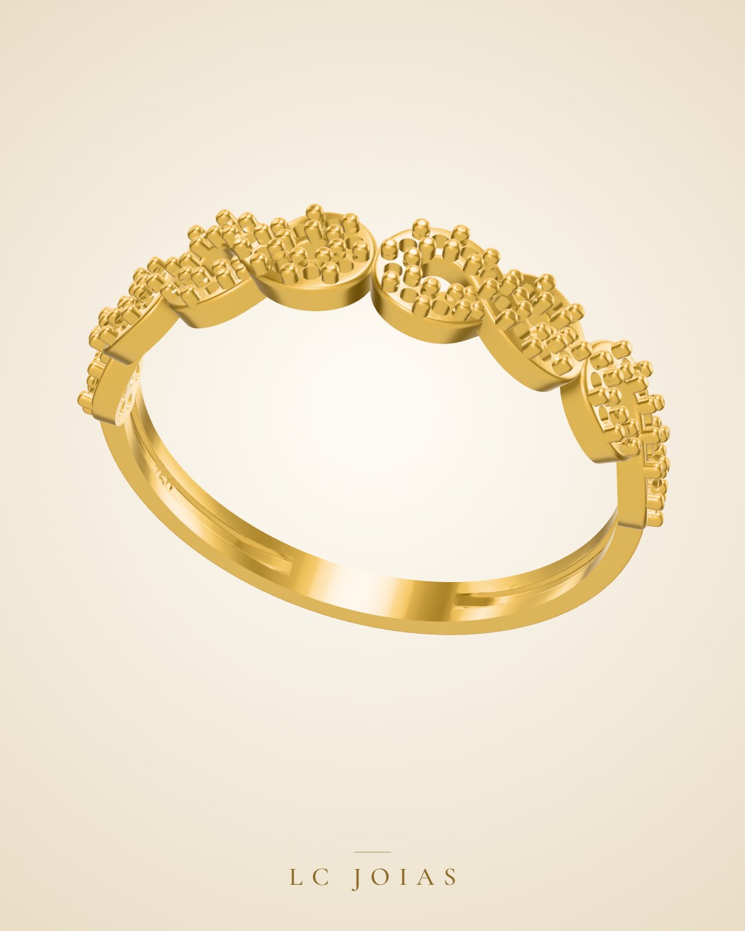 Anel 79052015an em ouro