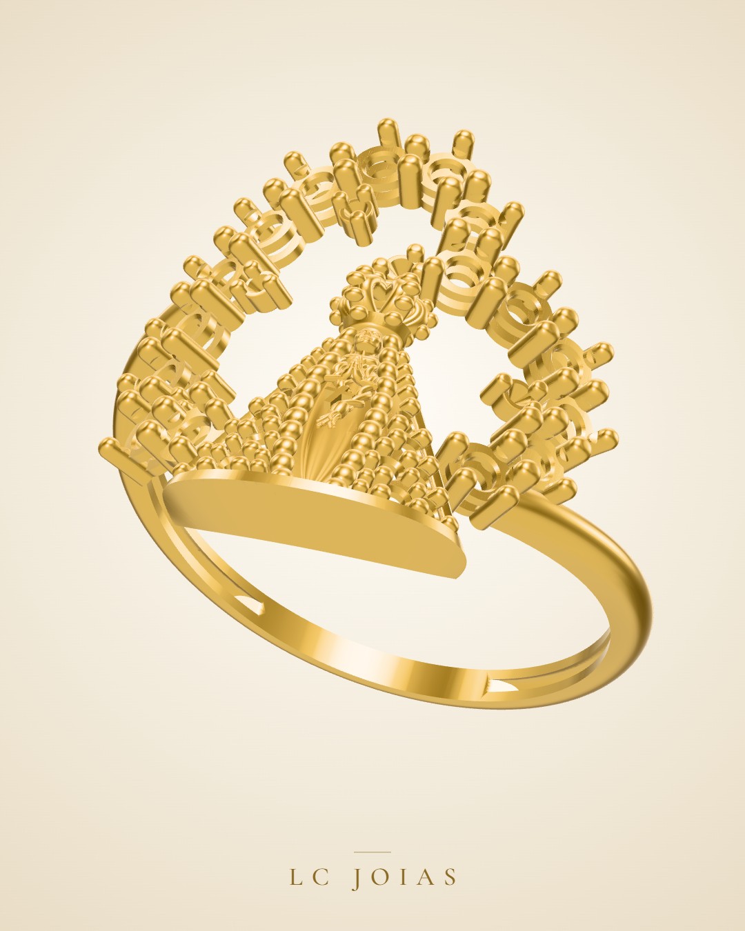 Anel an estevao em ouro