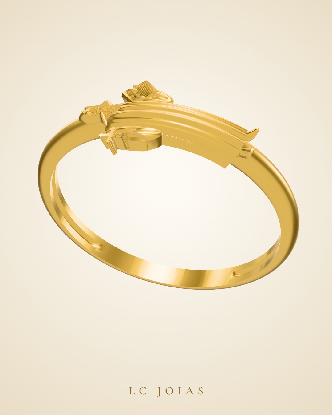 Anel 6449 an em ouro