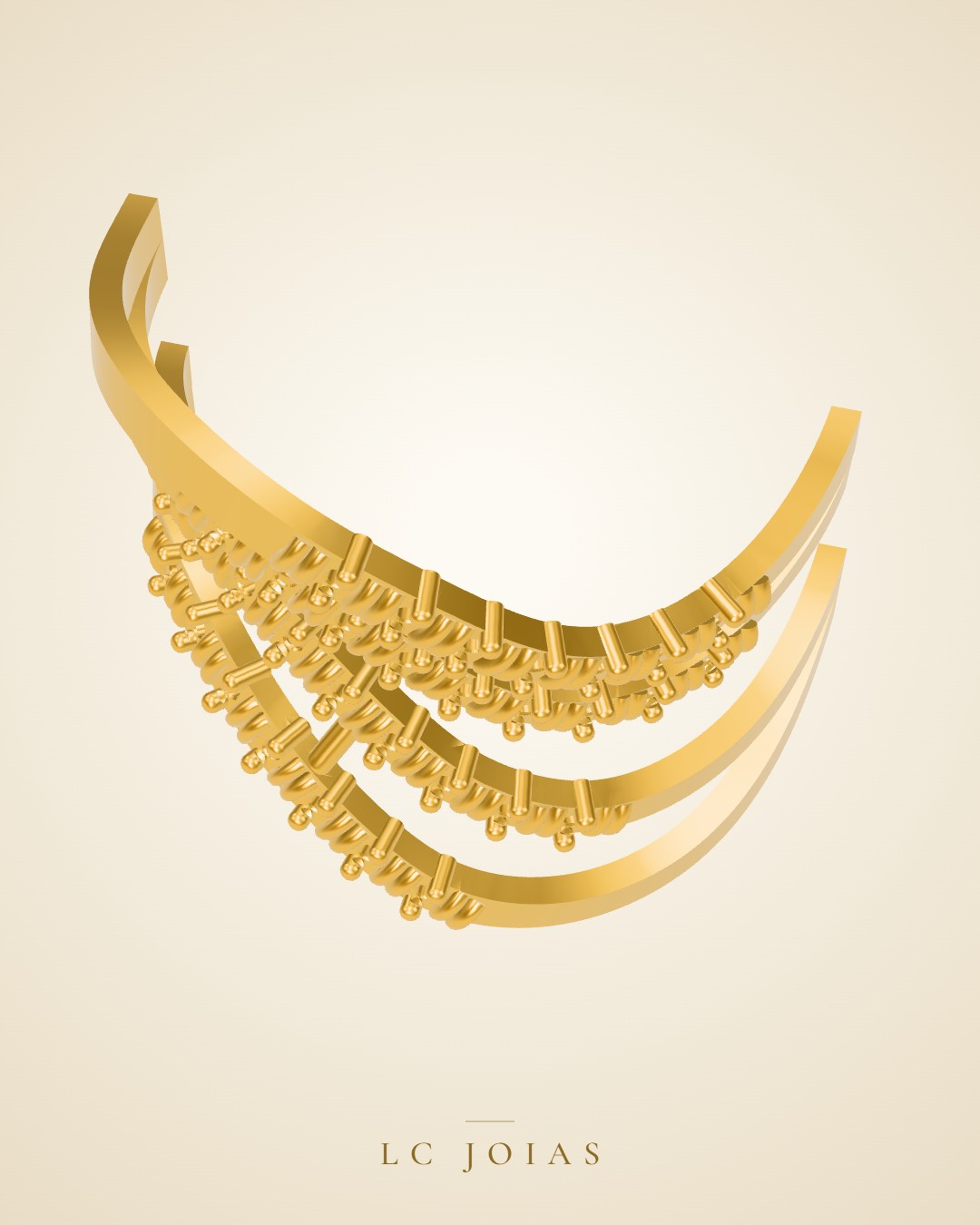 Anel detalhe an 103 stl em ouro