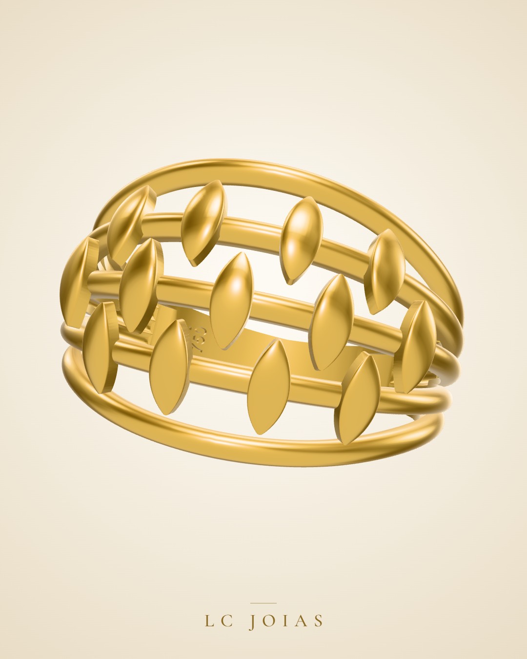 Anel 989 an em ouro