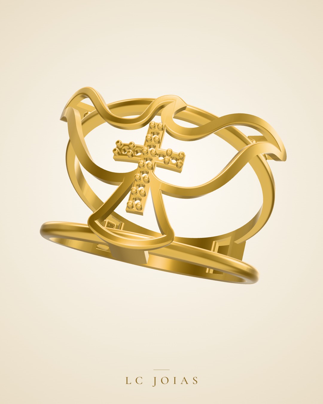 Anel 8020 an em ouro