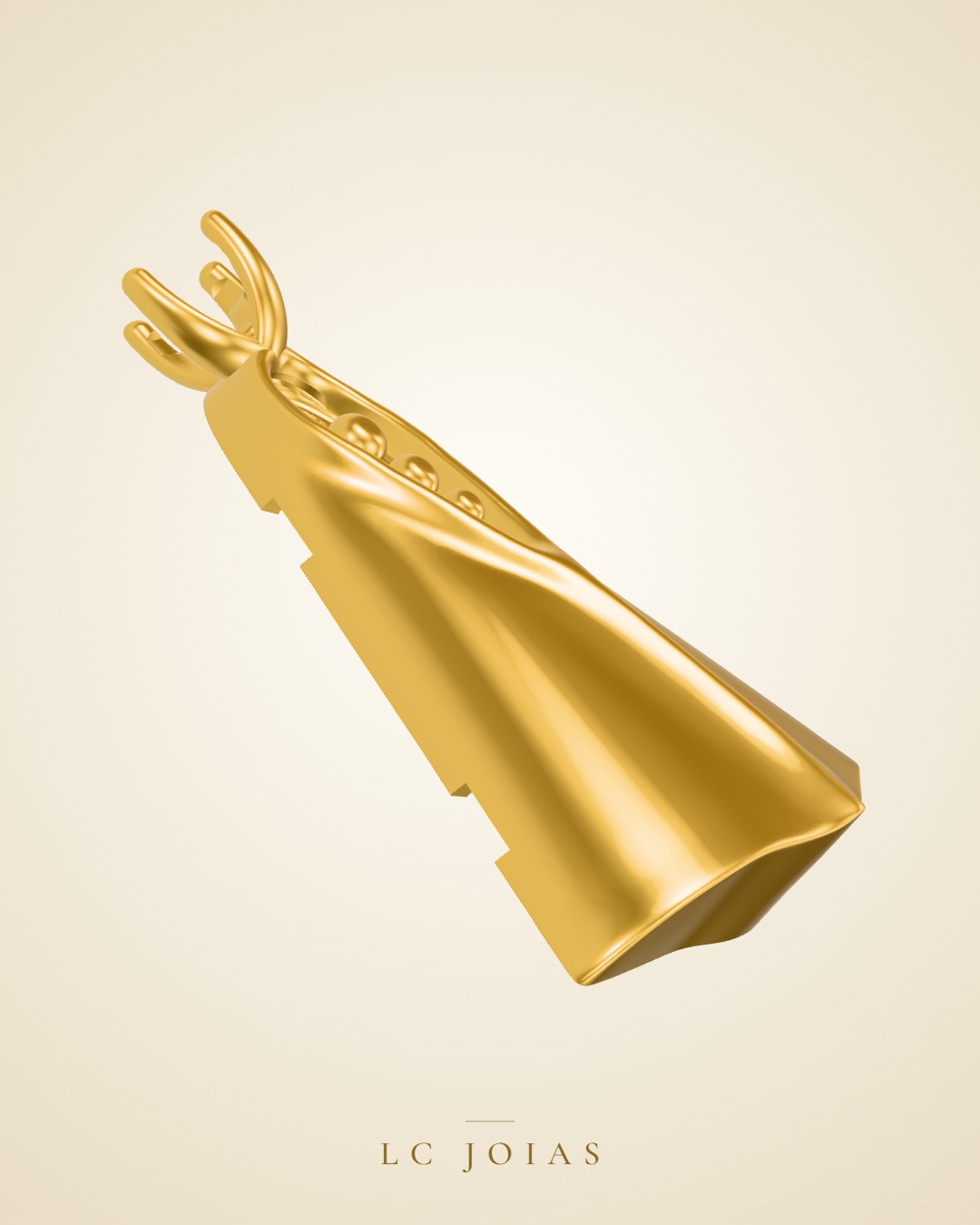 Pingente religioso 1128 pg santa em ouro