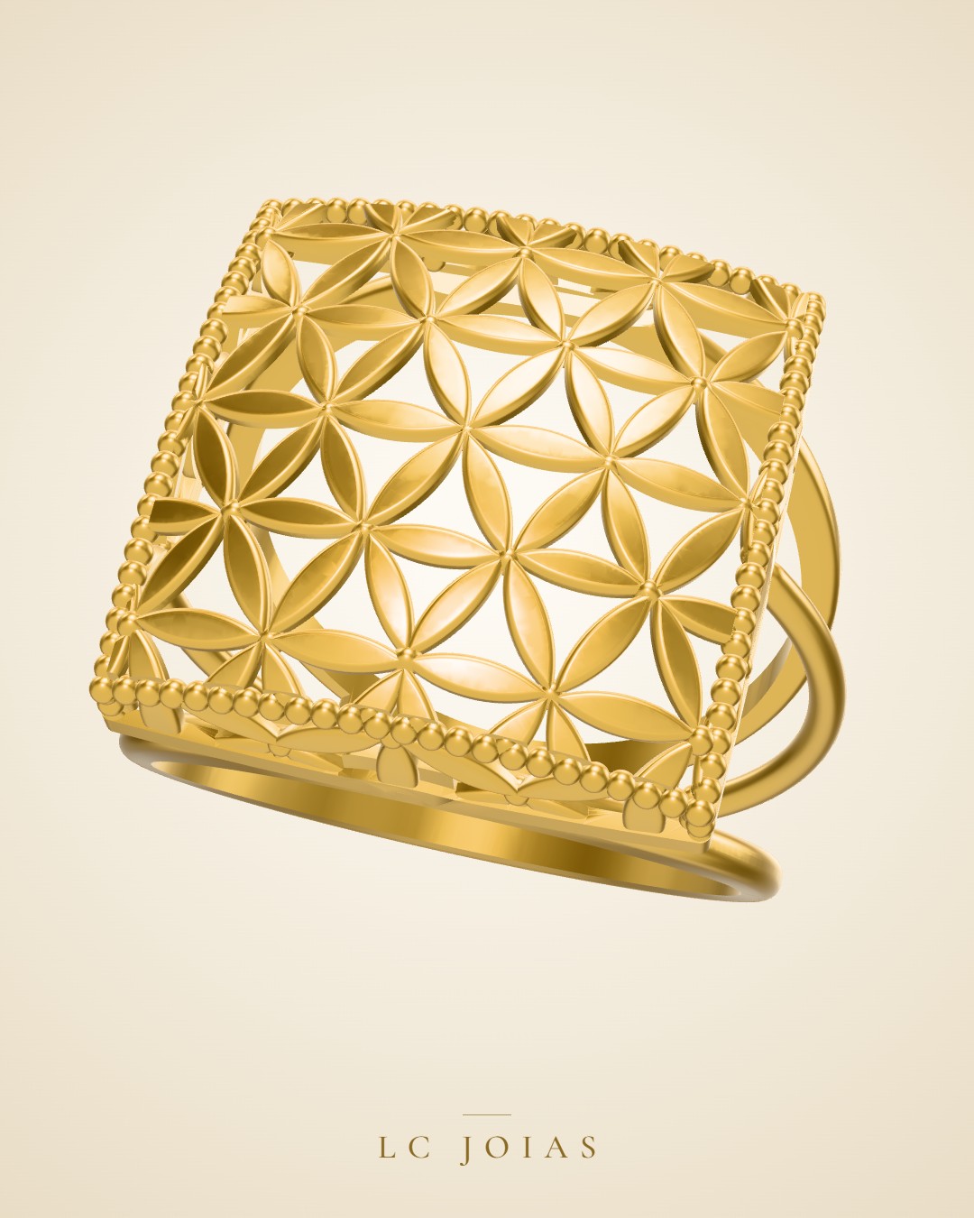 Anel 1750 an g em ouro