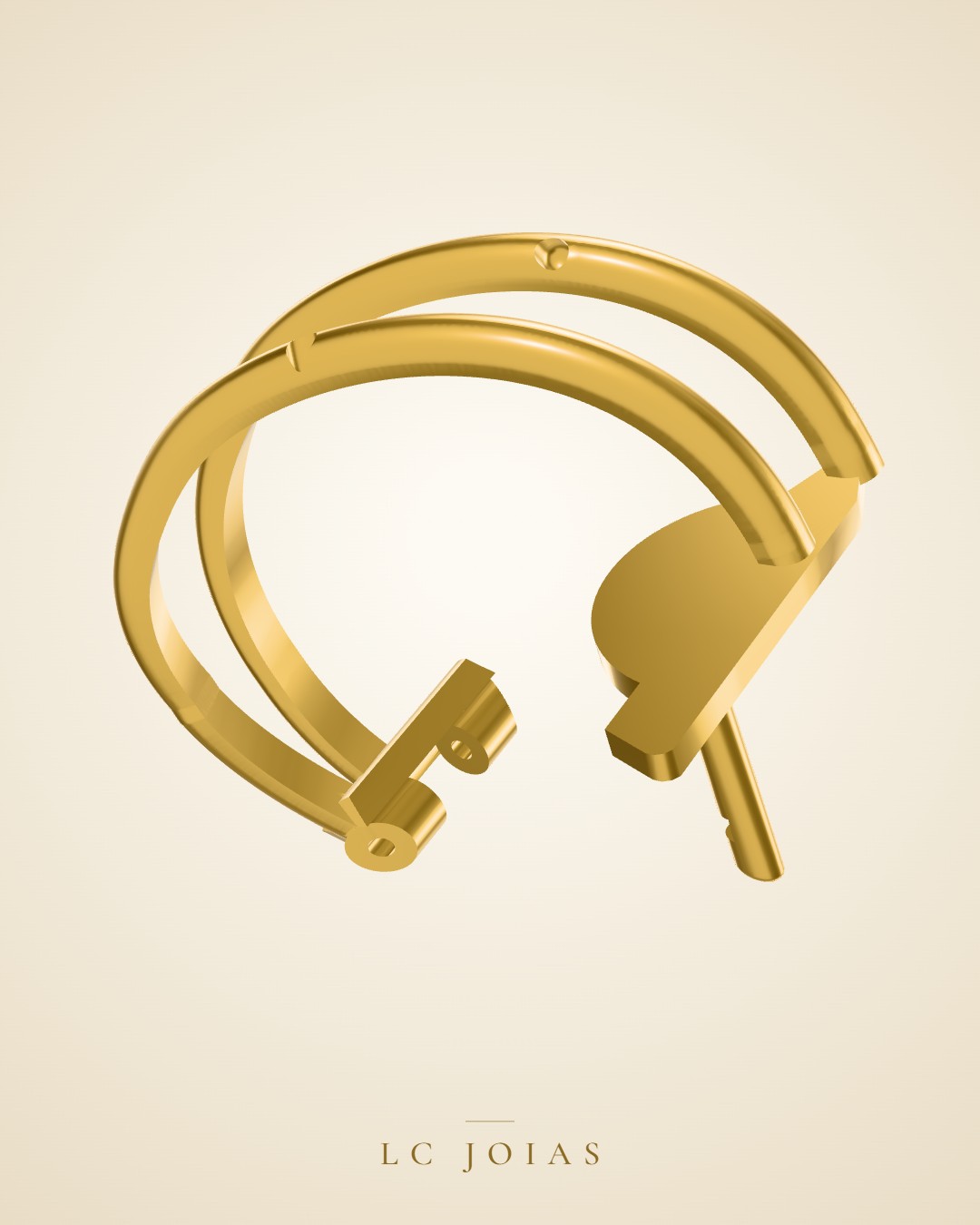 Brinco 8319 br espelhar em ouro