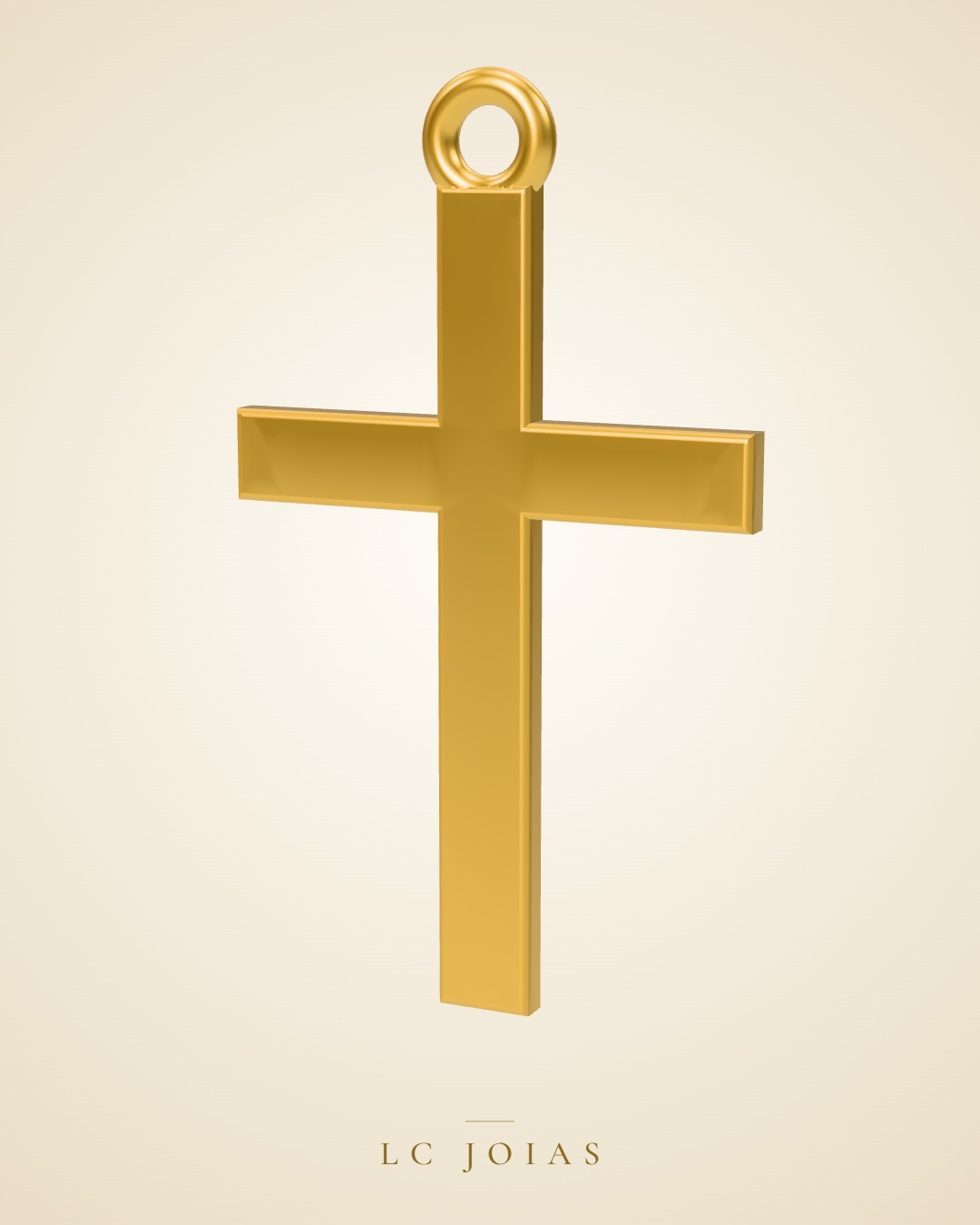 Pingente religioso 6813 cruz em ouro