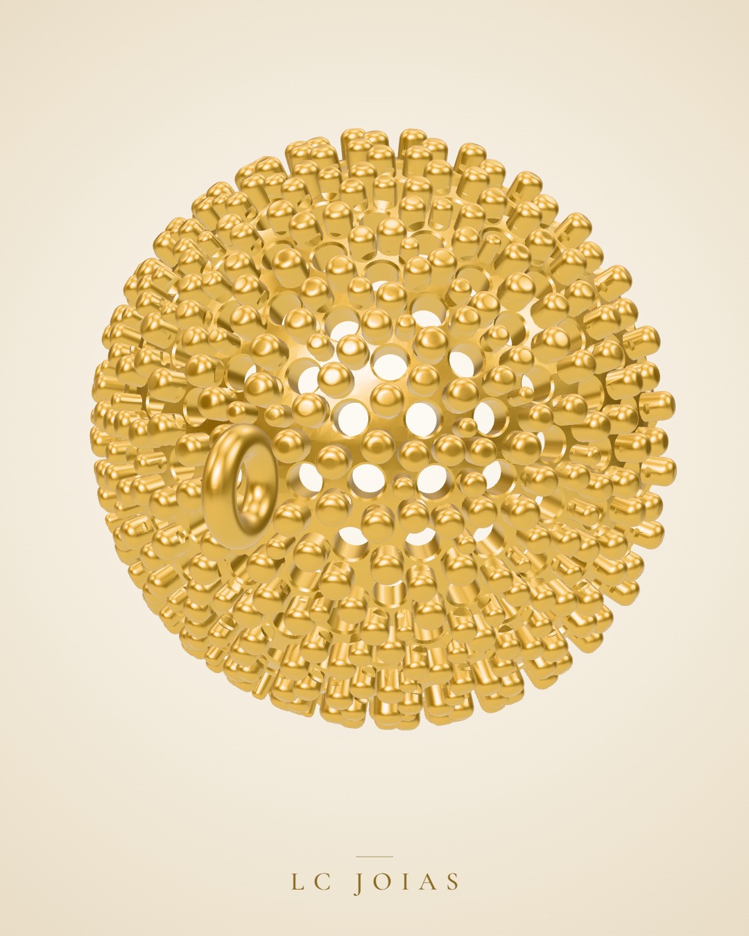 Pingente 7695 pg 12 mm b conserto em ouro