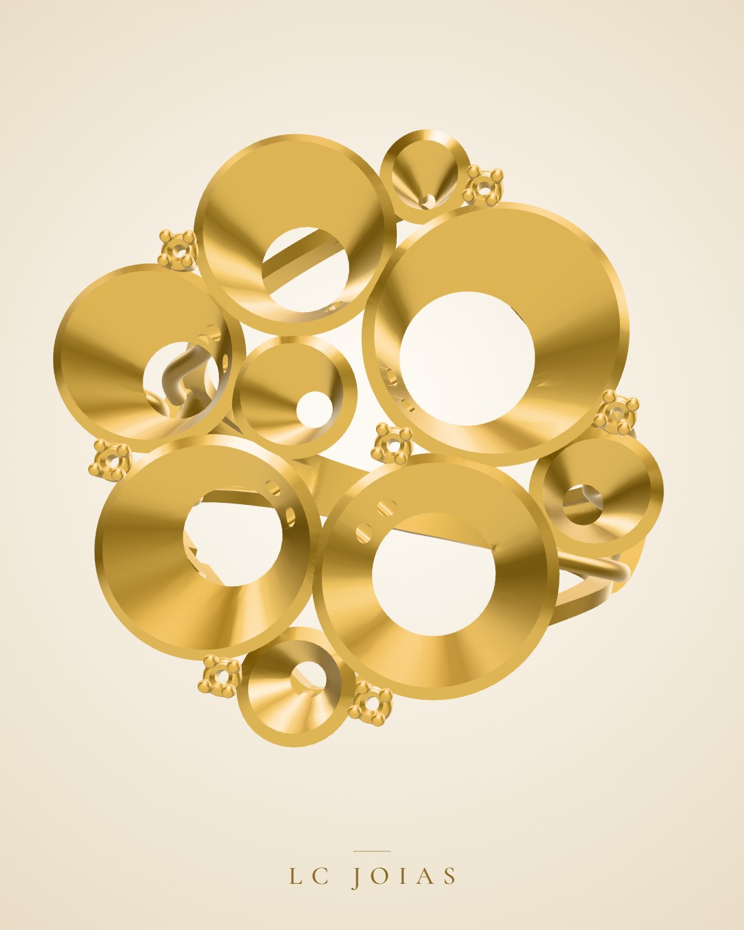 Anel 6834 an em ouro