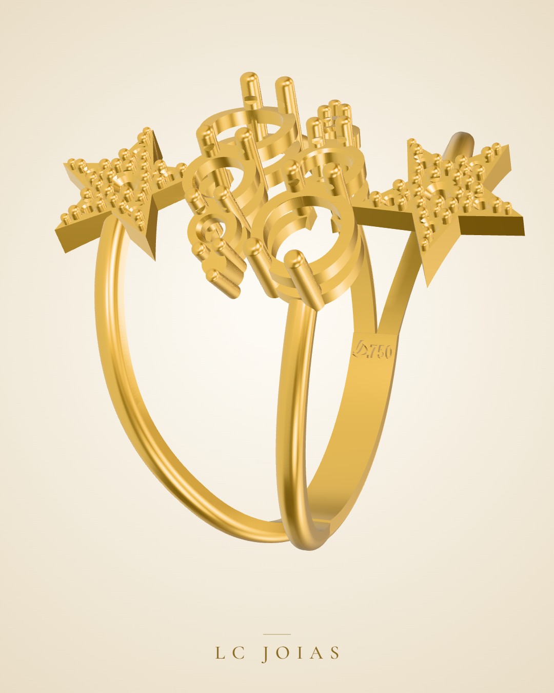 Anel 1524 an em ouro