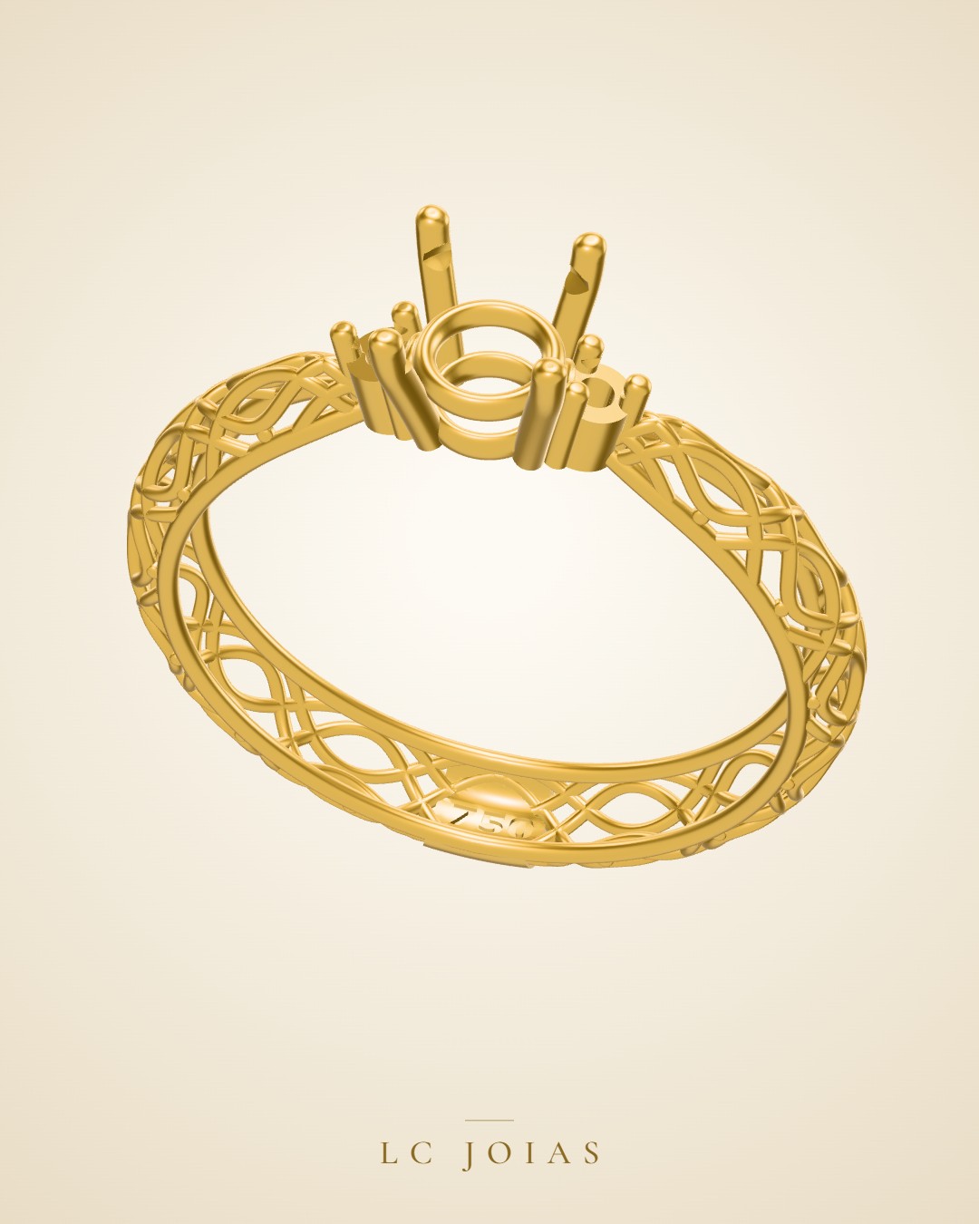 Anel d 0103 an 18 s em ouro