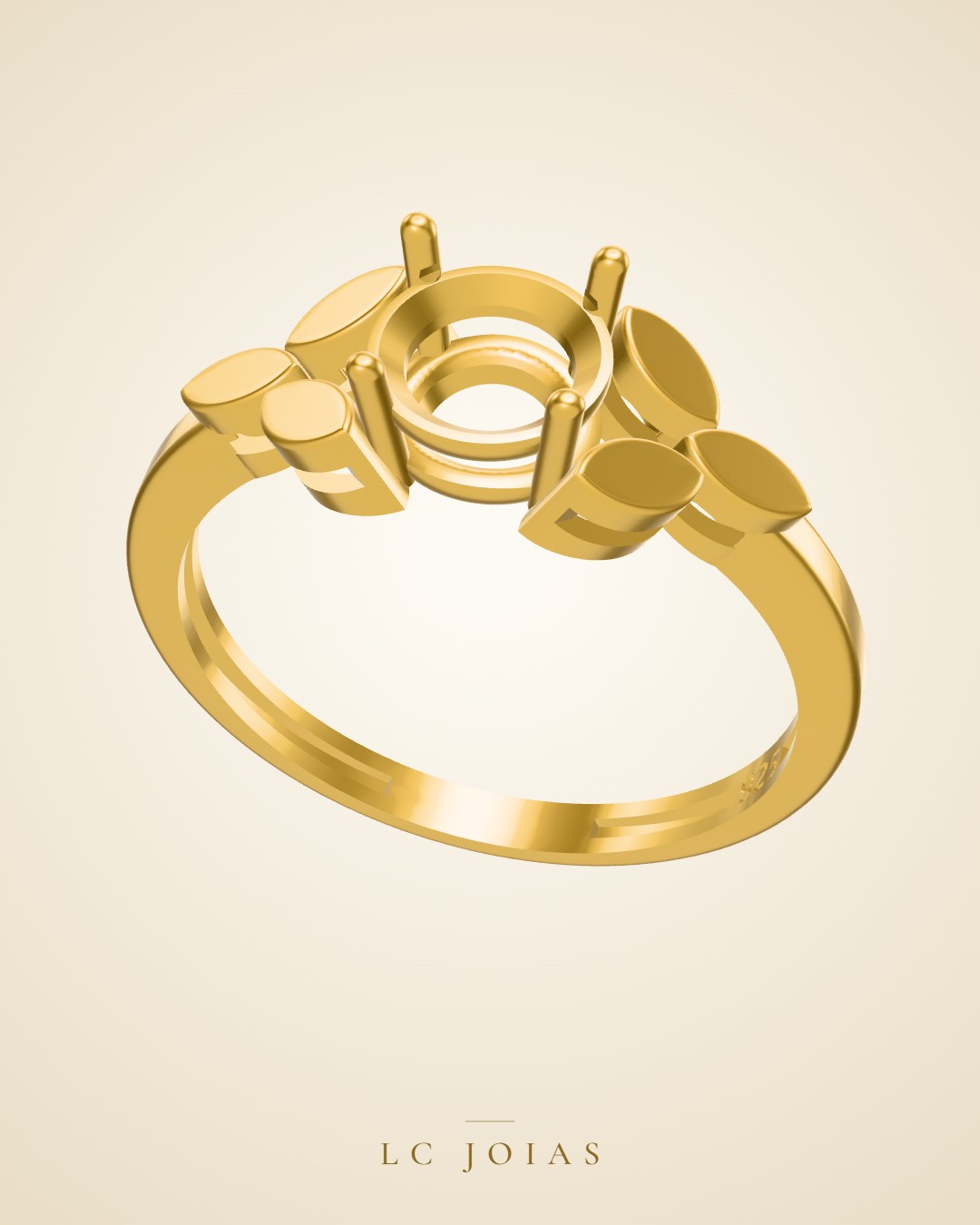 Anel ag 2354 an em ouro