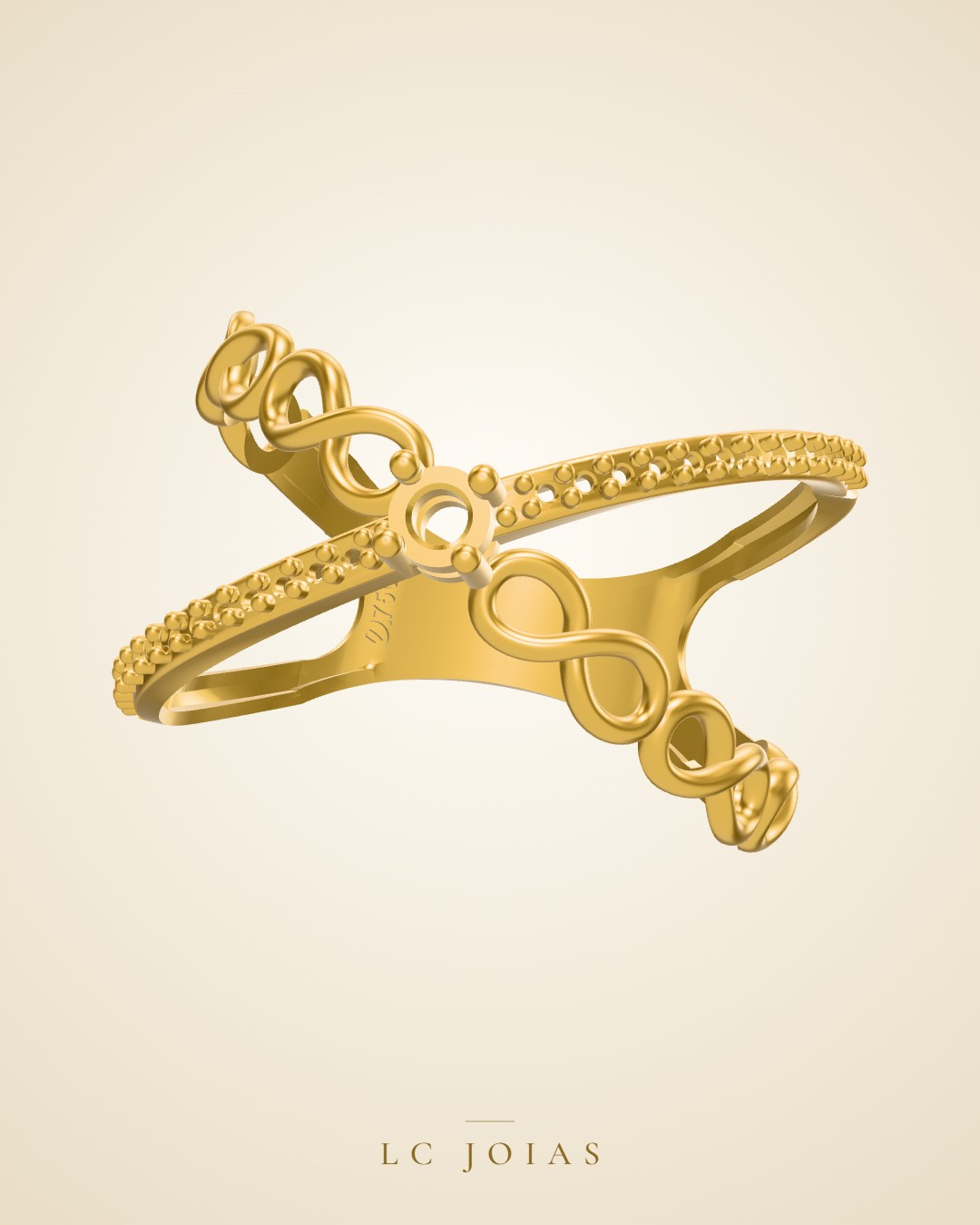 Anel 1257 z an em ouro