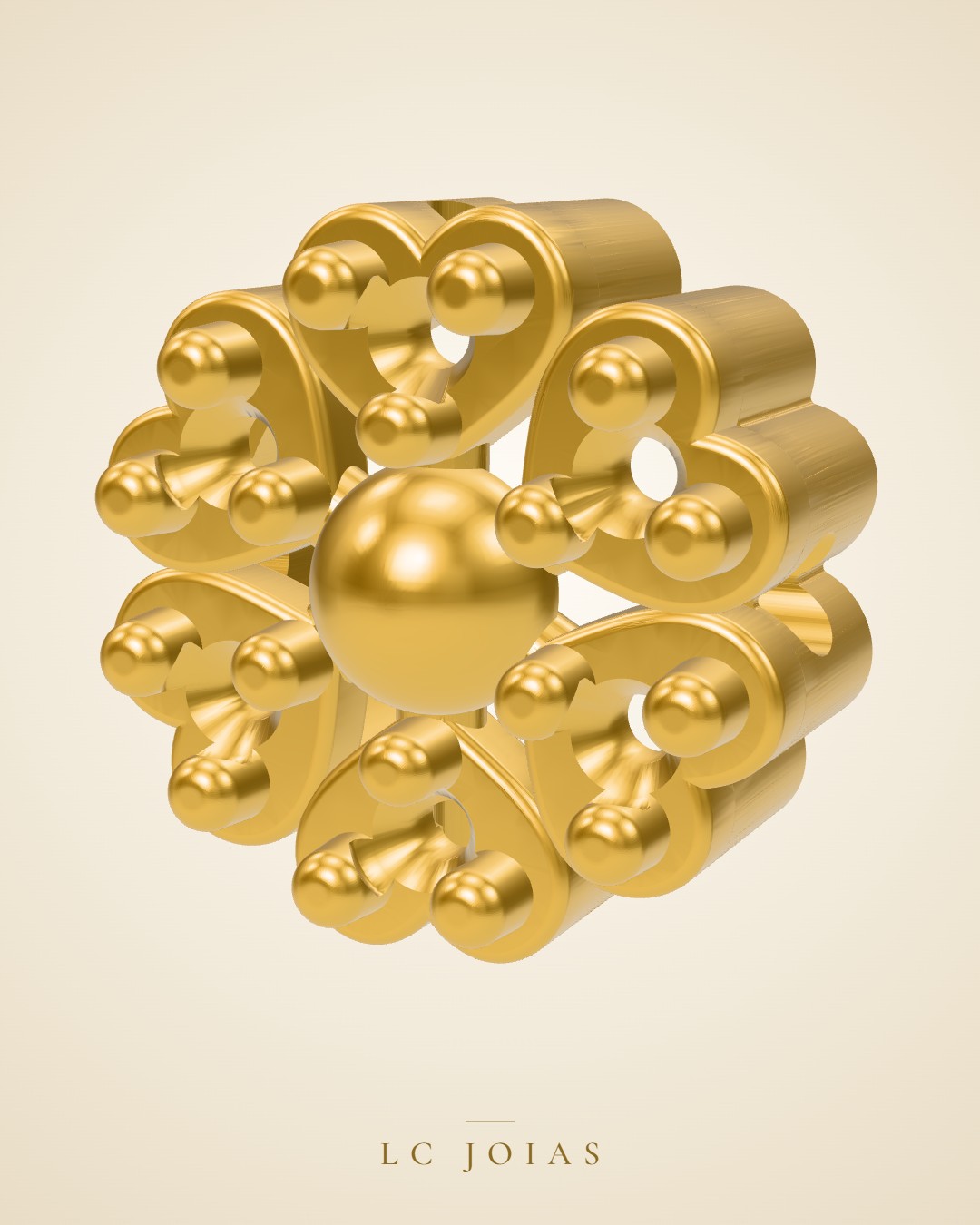 Pingente 7155 pg colocar o par em ouro