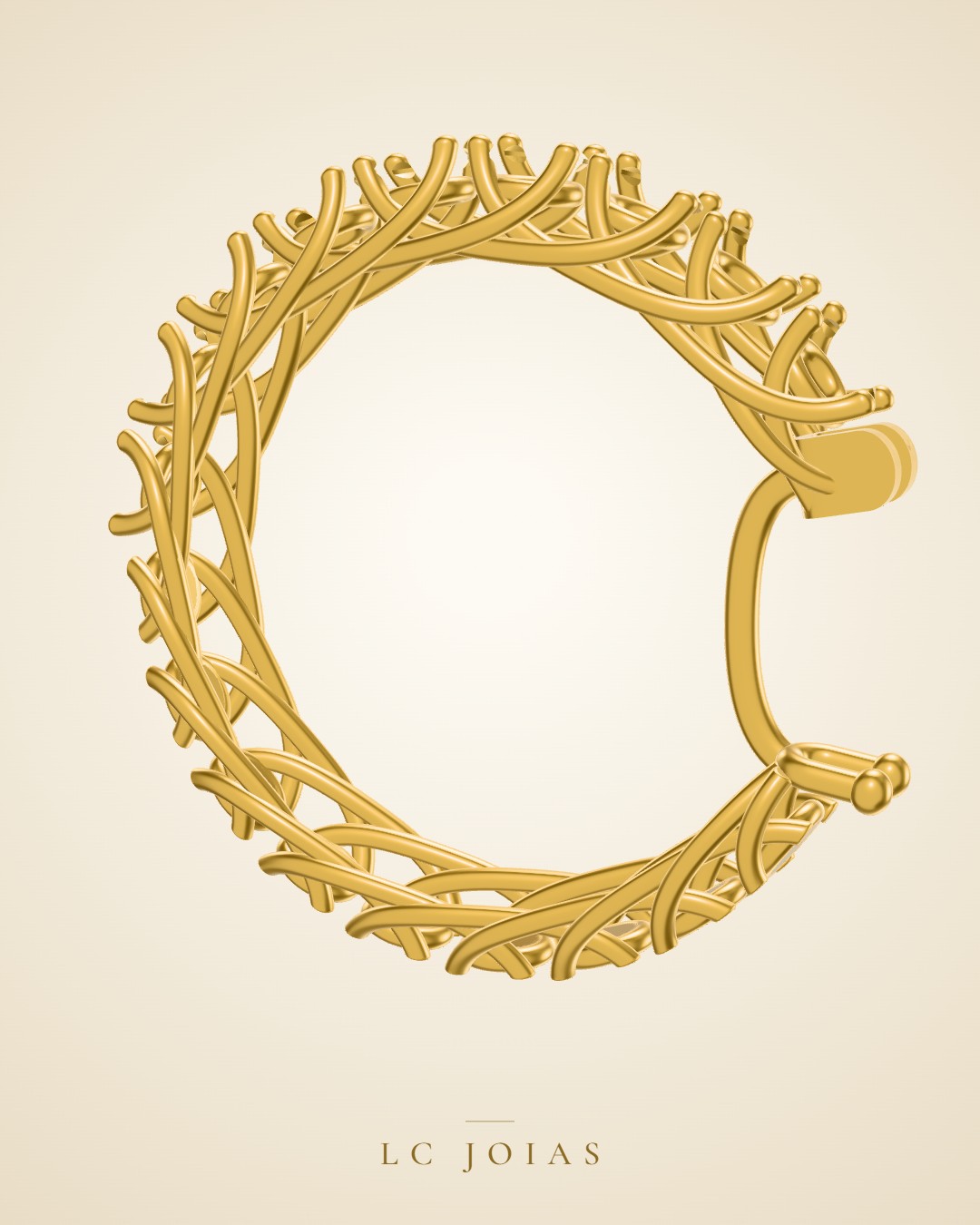 Brinco 3857 brinco 3mm em ouro