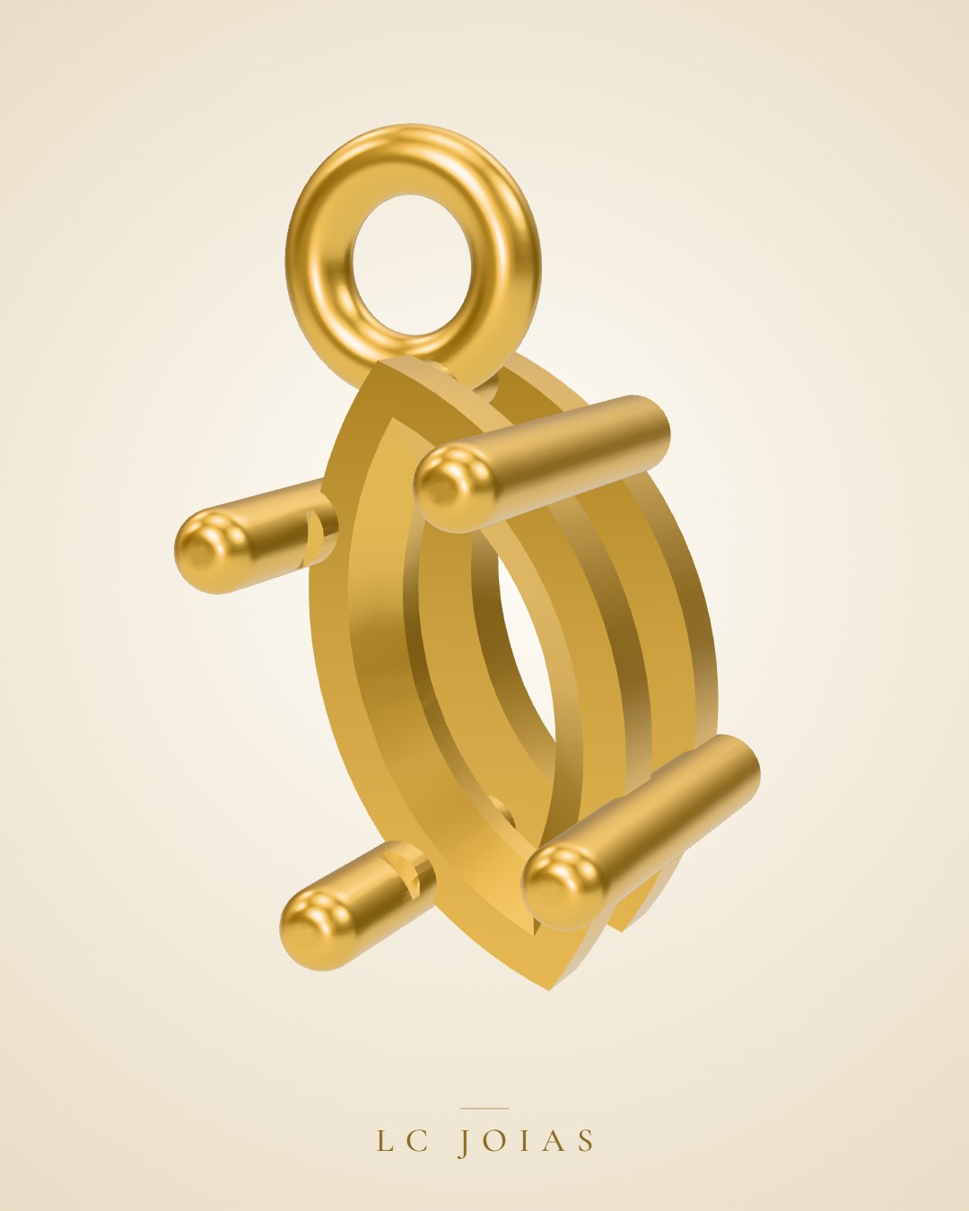 Pingente 1437 pg colocar 2 em ouro