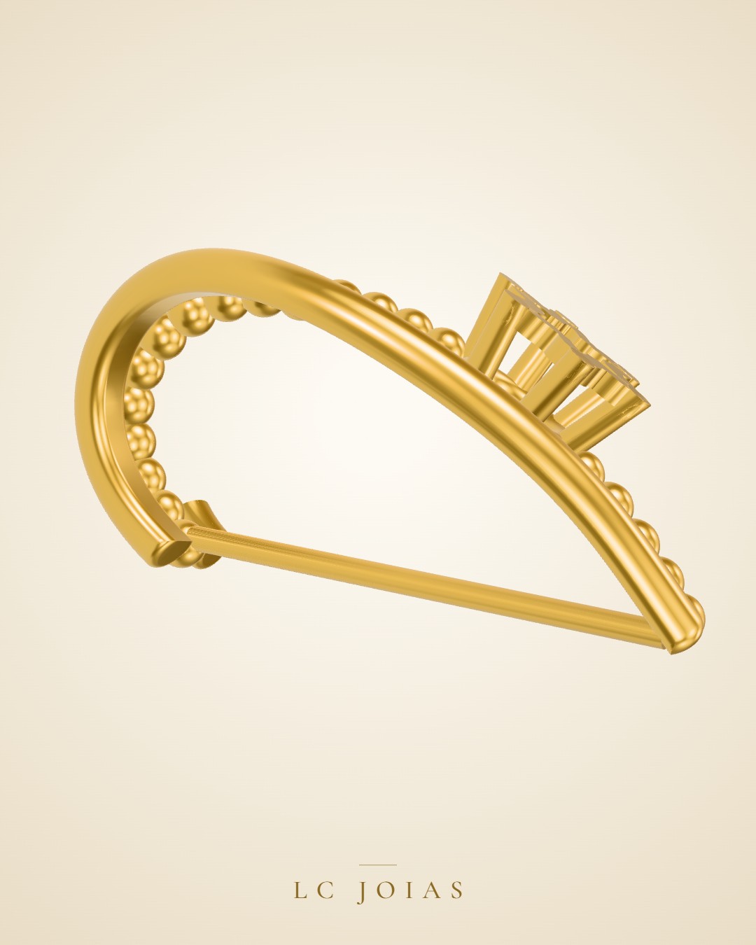 Brinco 7904 br espelho em ouro