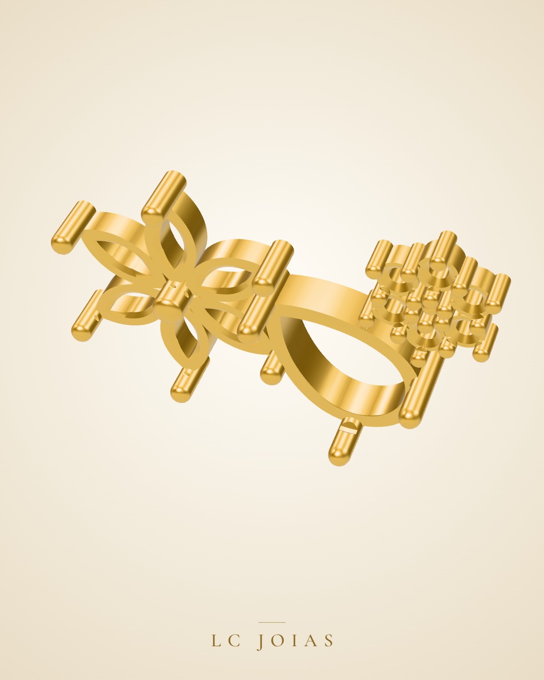 Brinco 1462 z br espelho em ouro