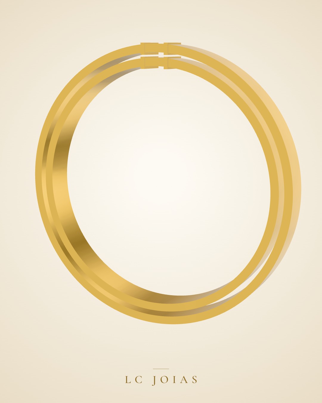 Brinco 3646 br aro liso em ouro
