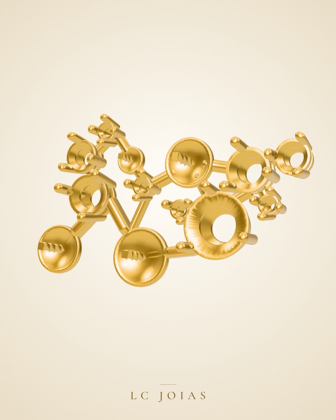 Brinco 8057 br fazer espelho em ouro