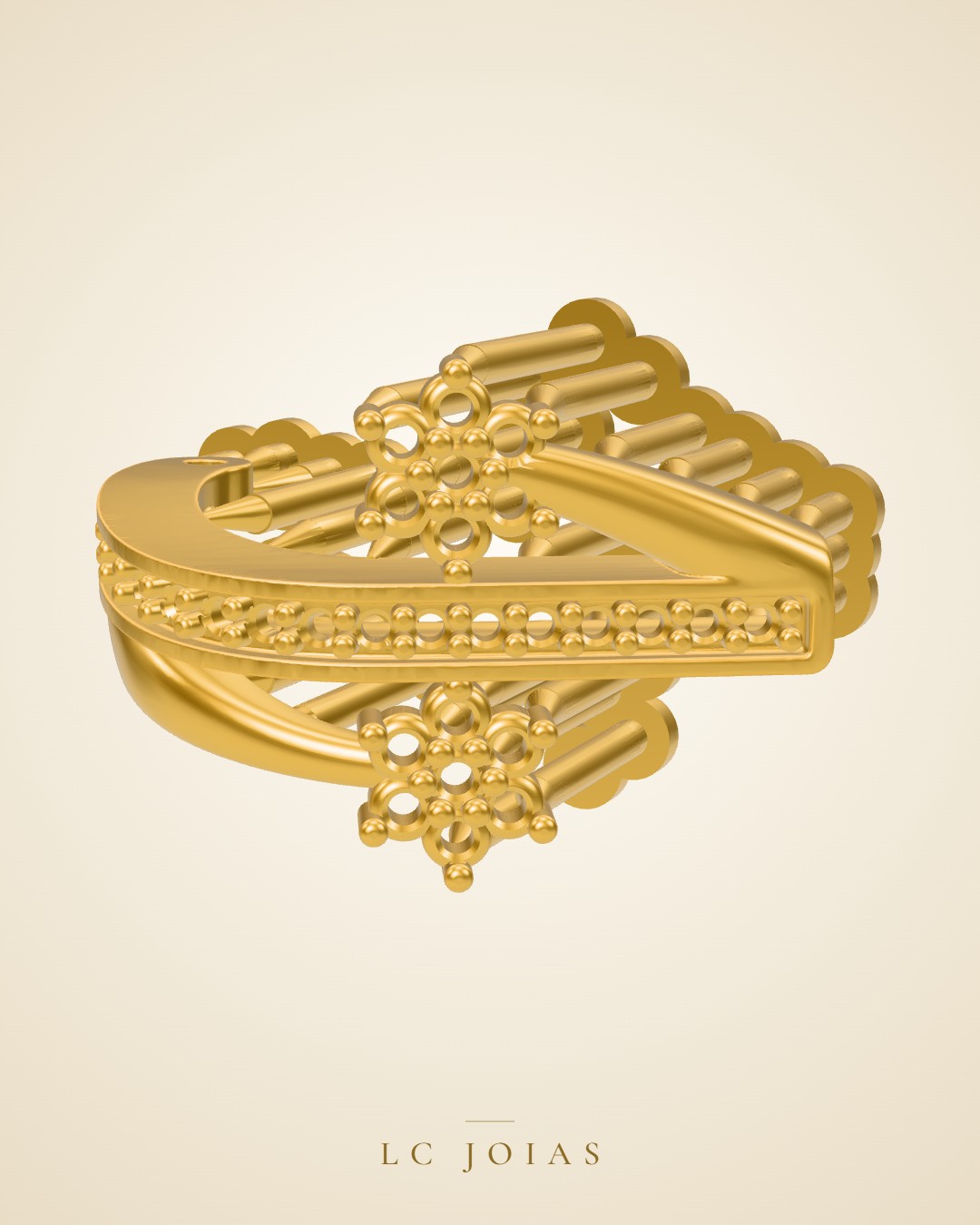 Brinco 615 br espelho em ouro