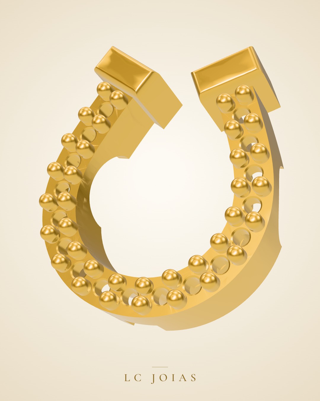 Berloque 1127 z ber ferradurab em ouro