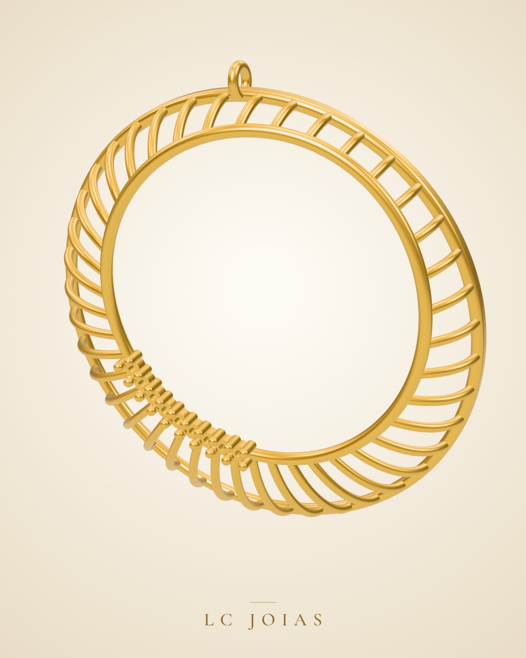 Brinco 8094 br b espelho em ouro