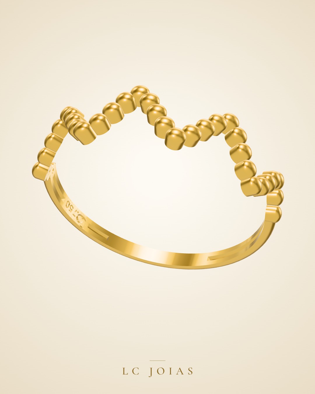 Anel 1874 an em ouro