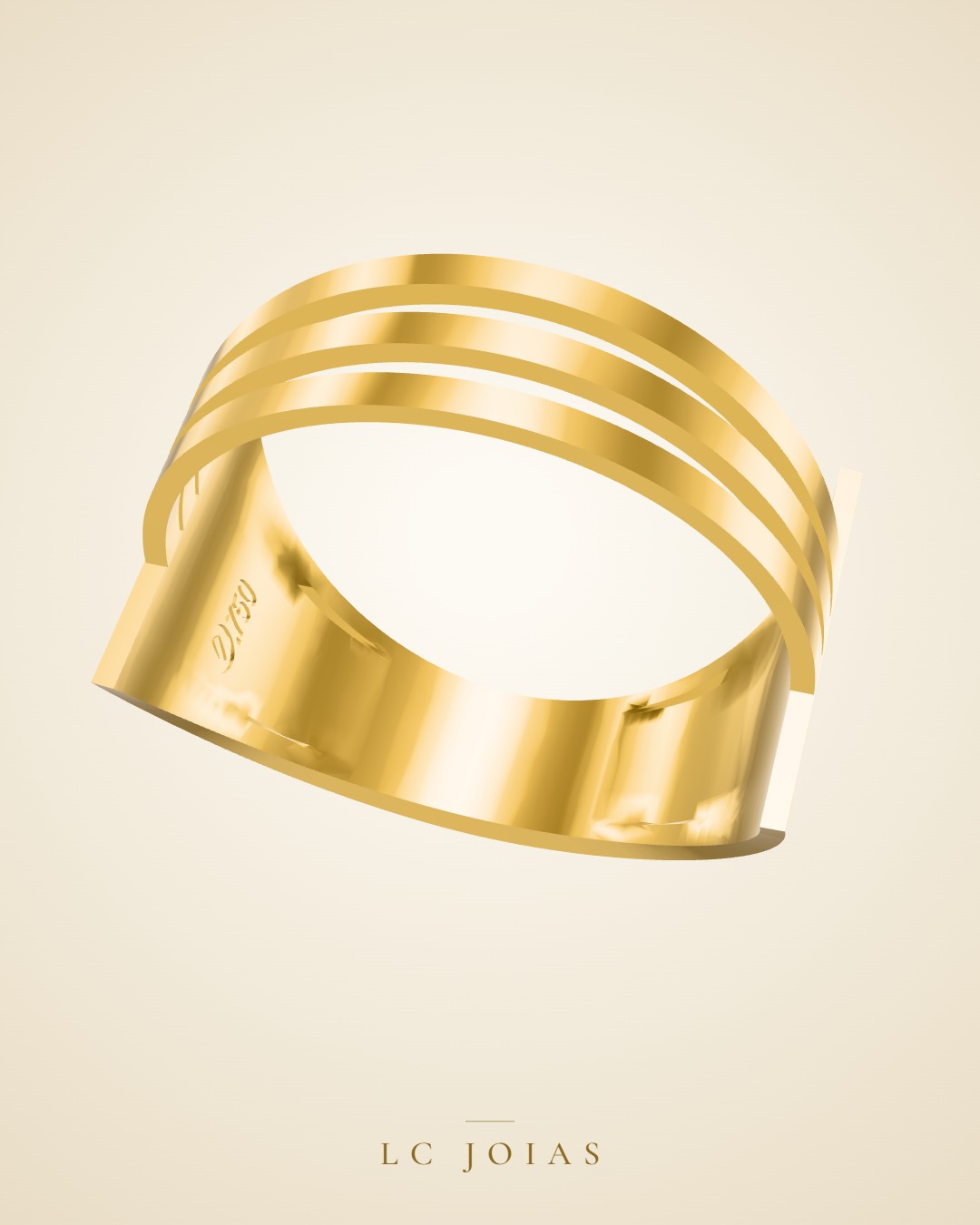 Anel 6231an em ouro