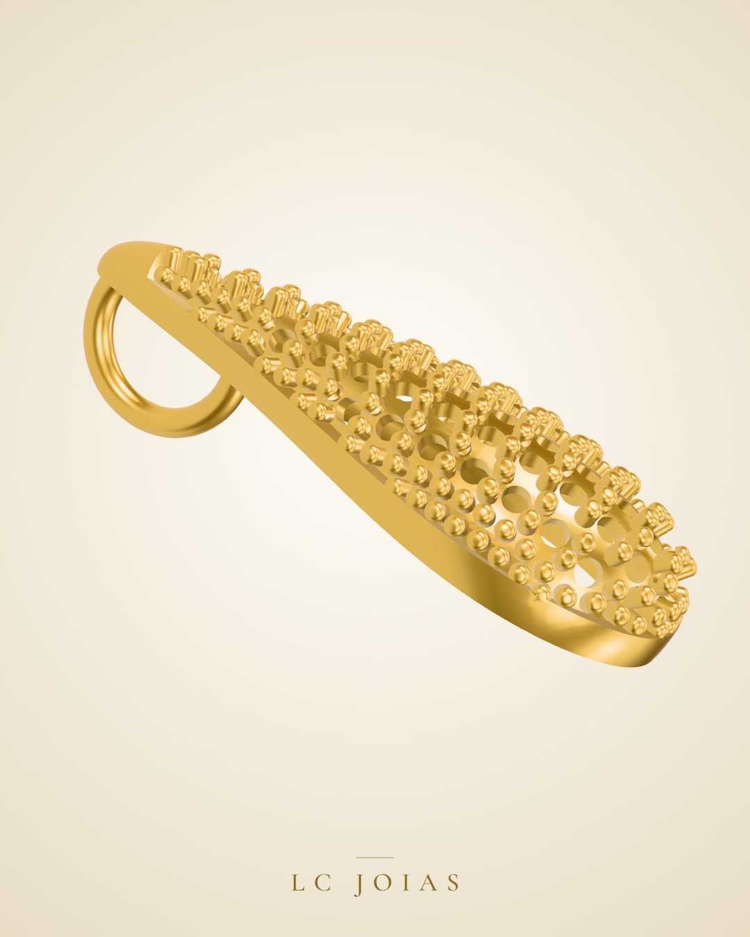 Brinco 6224br cima em ouro