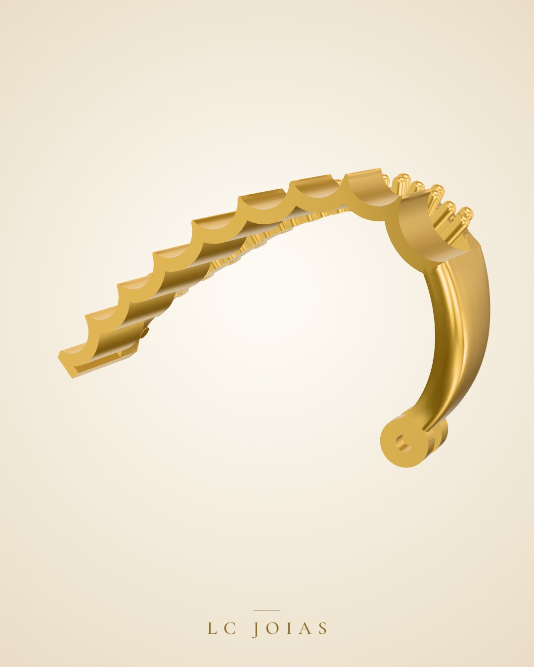 Brinco 7733 br b em ouro