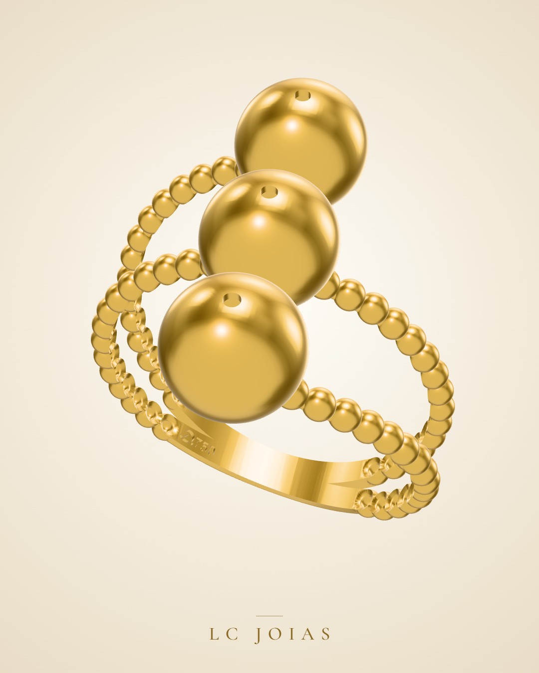 Anel 8632 an conserto em ouro
