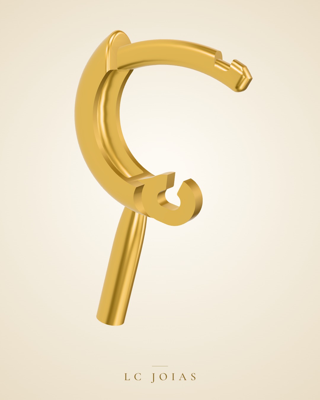 Brinco d 0129 br 8mm em ouro