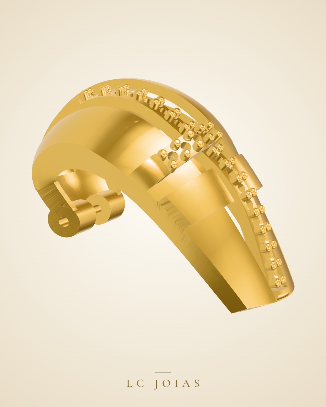 Brinco 8079 br espelho em ouro