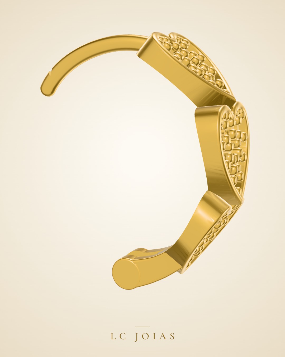 Brinco 0234br frente em ouro