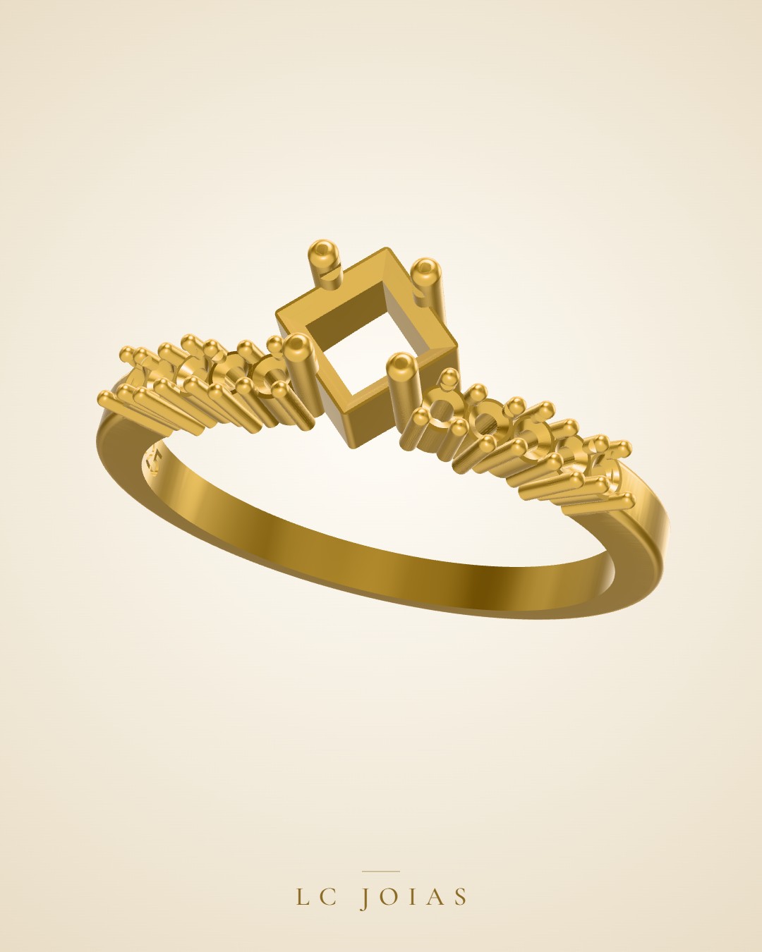 Anel ag 2222 an 18 em ouro