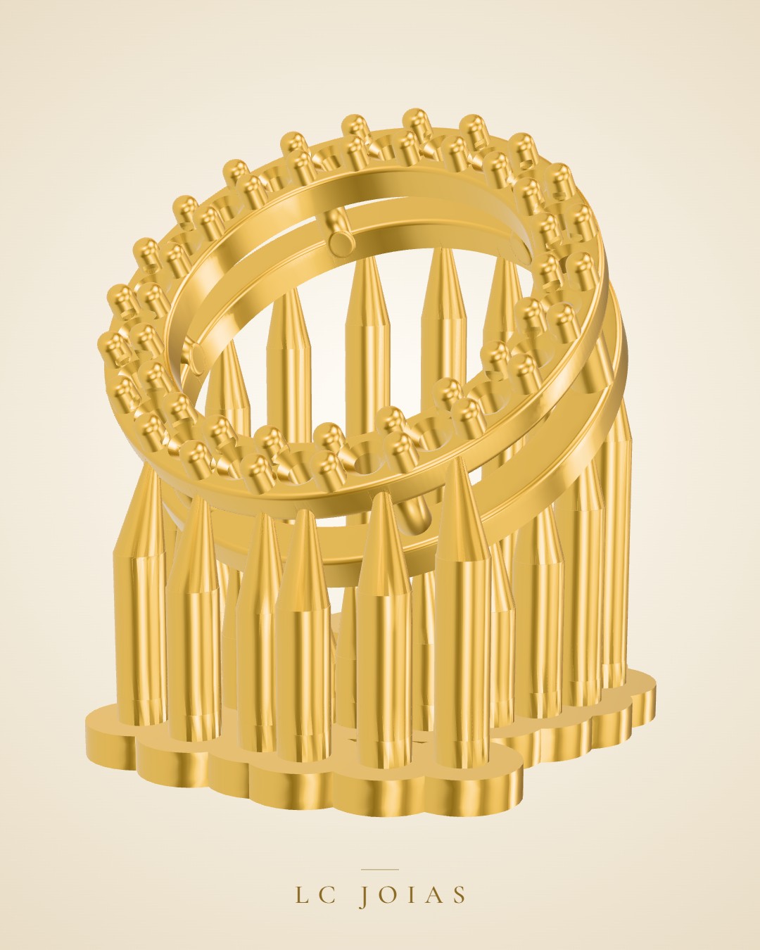 Pingente 7292 pg base em ouro