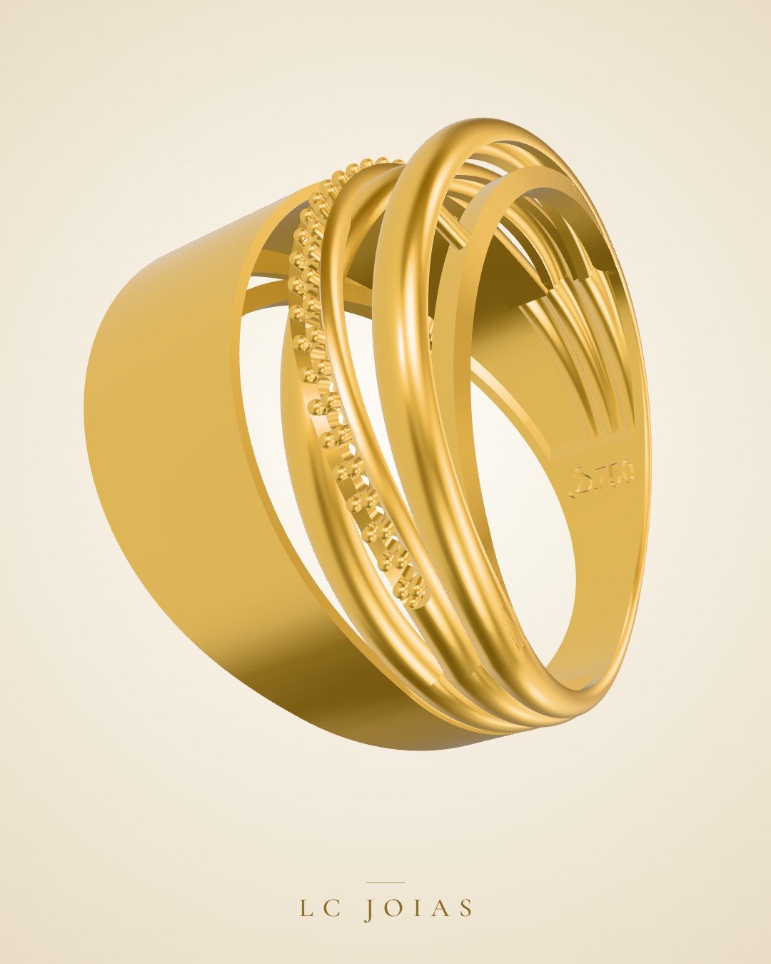 Anel 7606 an em ouro