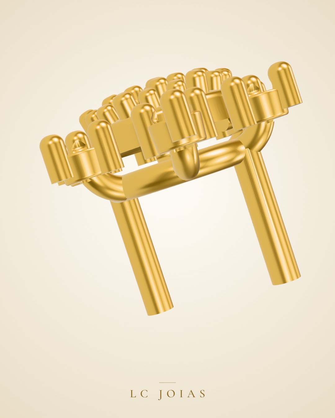 Brinco 7098 aplique br em ouro