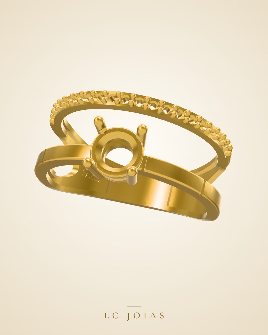 Anel ag 2320 an em ouro