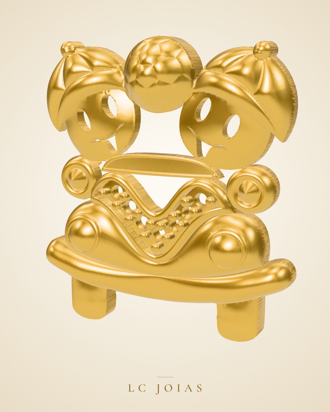 Pingente ping 3515 em ouro