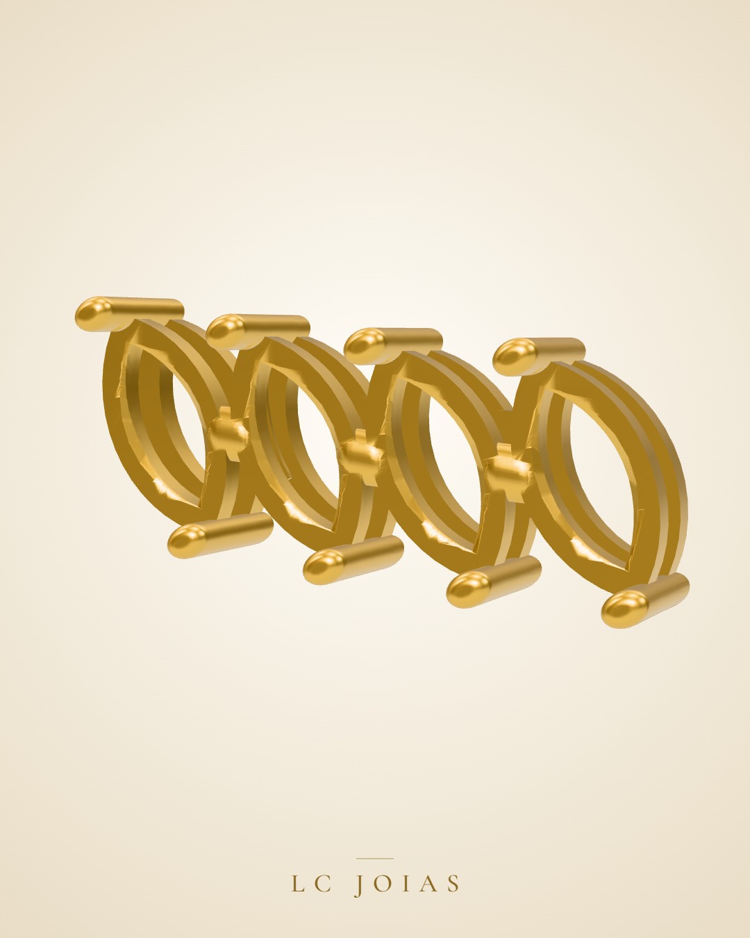 Brinco 8044 br espelho em ouro