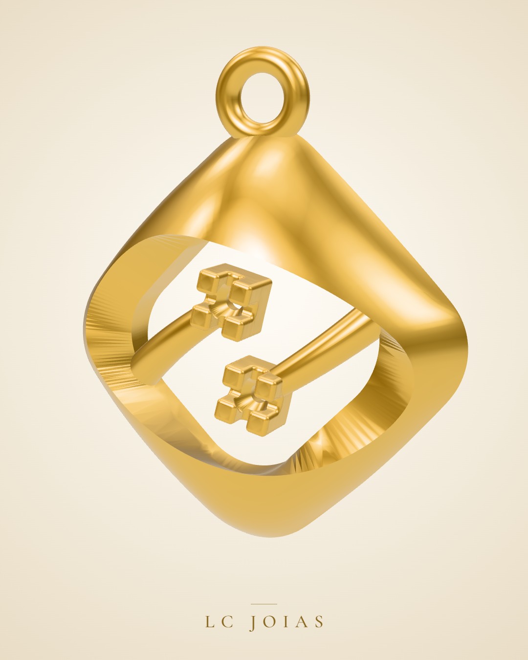 Brinco 6896 br em ouro