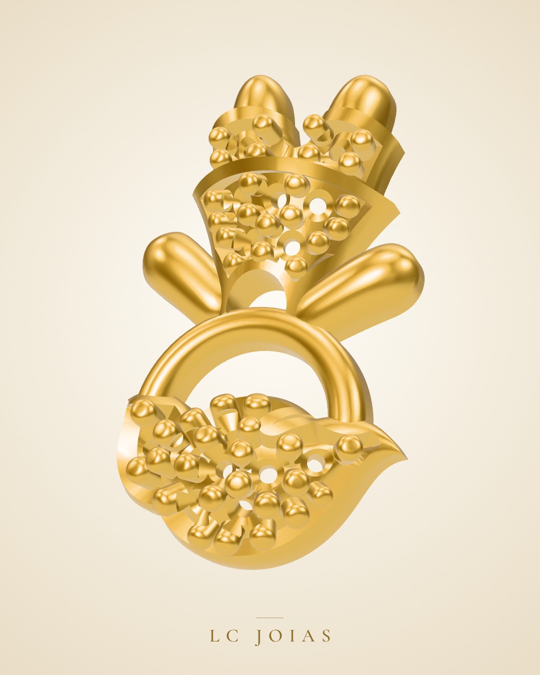 Berloque 1124 z ber menino em ouro