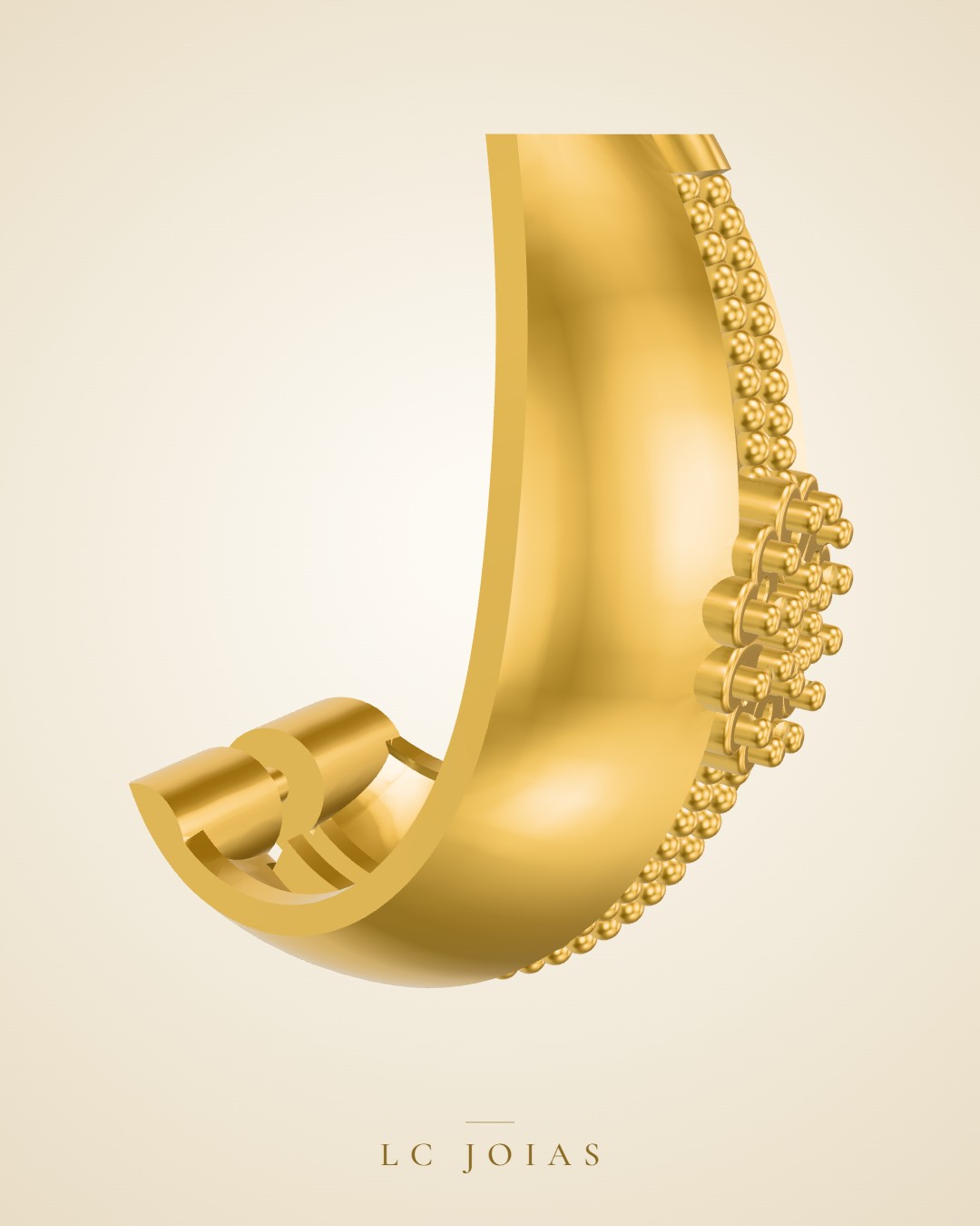 Brinco 6909 br em ouro