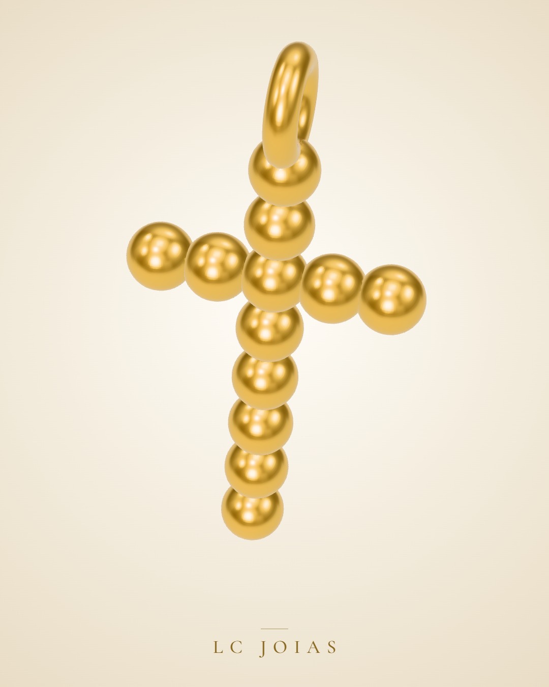 Anel 7647 an cruz 2 em ouro